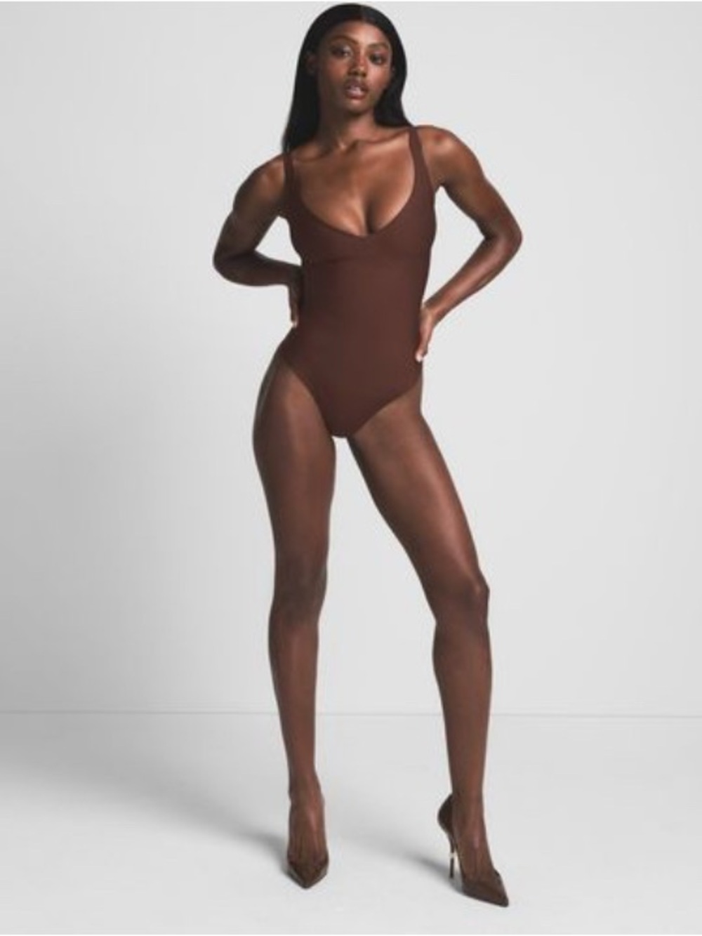 SKIMS Body Unlined Plunge Bodysuit S